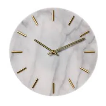 White Marble Wall Clock 